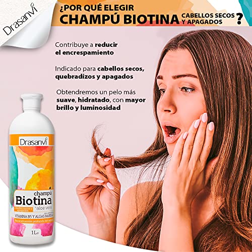 Champú Biotina y Aloe vera - Pelos secos y Apagados 1000 ml