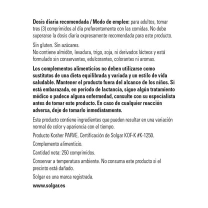 Solgar | Contiene Calcio Magnesio y Zinc | Fórmula combinada de calcio, magnesio y zinc | Minerales | 250 Cápsulas Vegetales