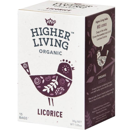 Higher Living Infusión de Regaliz, 15 Bolsitas (Bio)