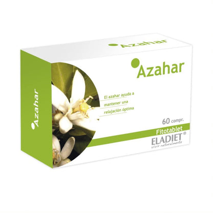 Complemento Alimenticio de Flores de Azahar - 60 Comprimidos - Ayuda a Relajarse y Descansar - Ideal para Combatir el Estrés y las Molestias - Eladiet