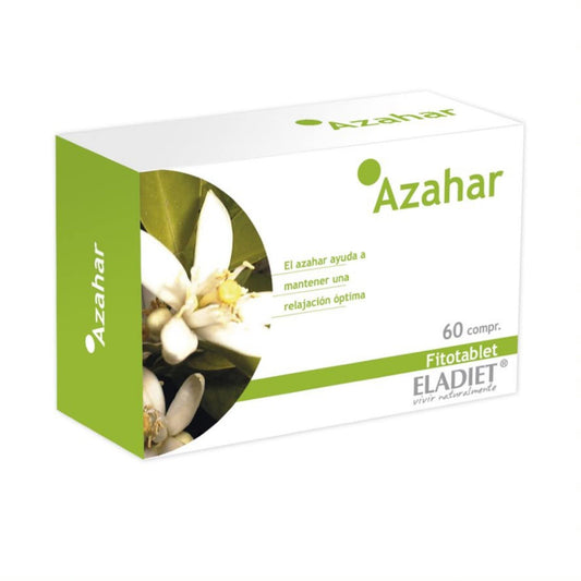 Complemento Alimenticio de Flores de Azahar - 60 Comprimidos - Ayuda a Relajarse y Descansar - Ideal para Combatir el Estrés y las Molestias - Eladiet