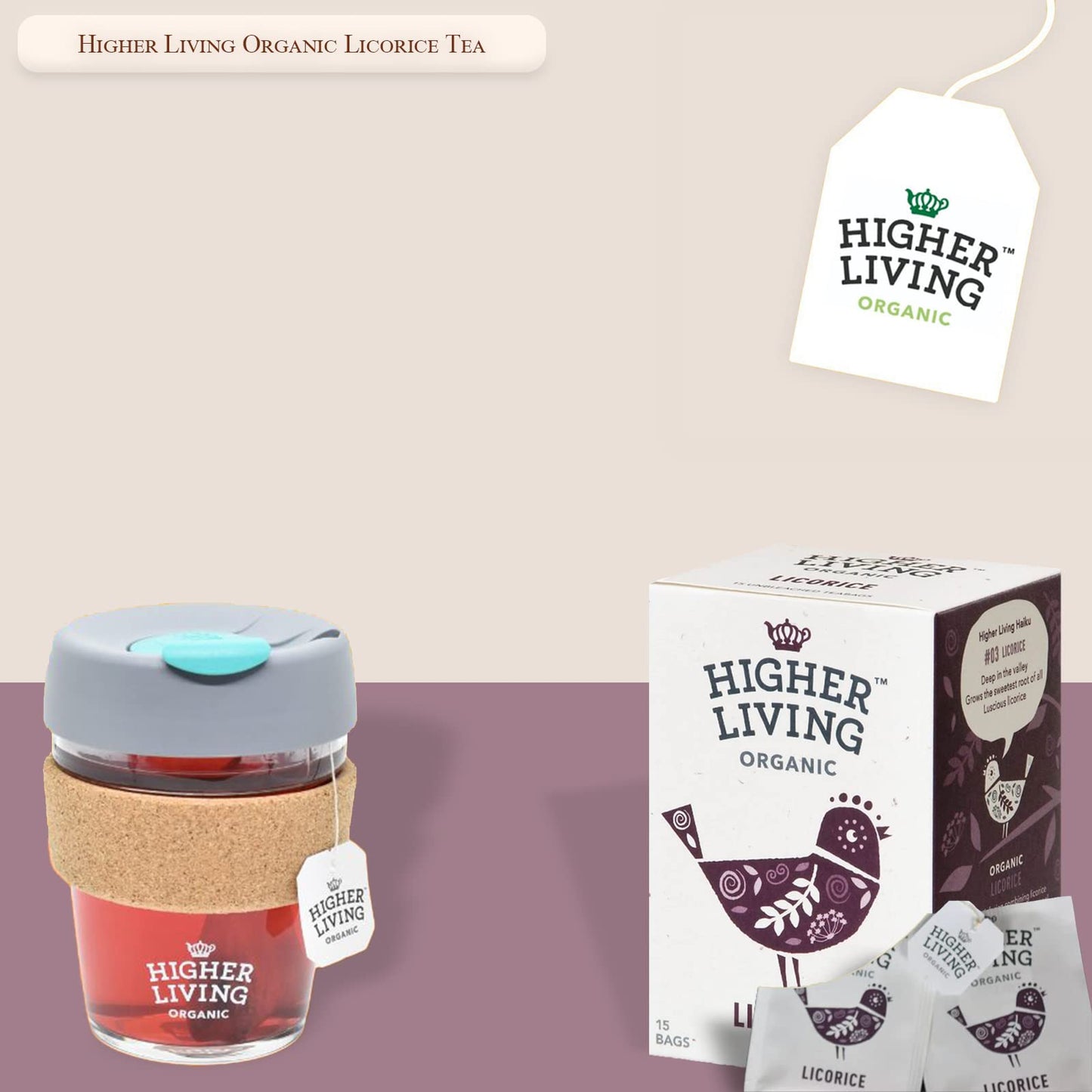 Higher Living Infusión de Regaliz, 15 Bolsitas (Bio)