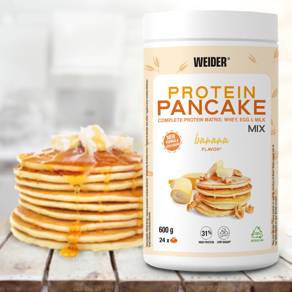 Weider Protein Pancake Mix. Tortitas de harina de avena integral