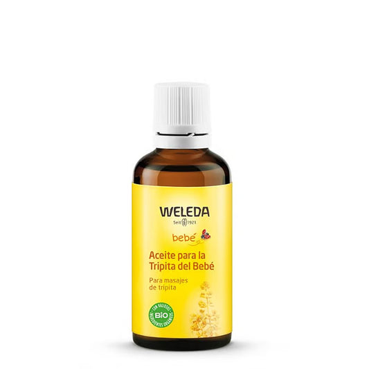 Weleda - Aceite para la Tripita Del Bebé, Alivia Cólicos, Gases o Estreñimiento, Vegano, Apto para Todo Tipo de Pieles - 50 ml