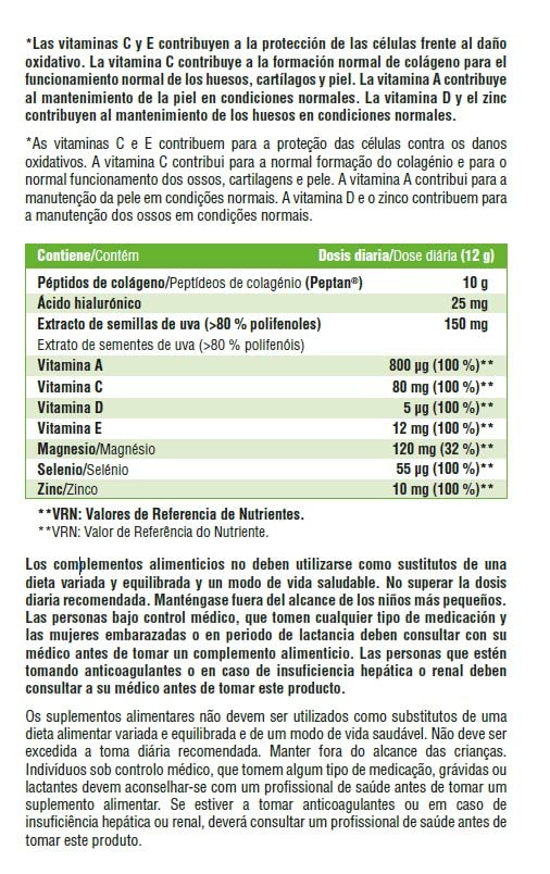 Vitanatur - Collagen Antiox (1), Complemento Alimenticio con Colágeno, Vitaminas A, C, D y E, Magnesio, Zinc y Selenio, con Acción Antioxidante (1), Nutrición de Cartílagos Huesos y Piel (1) - 360 g