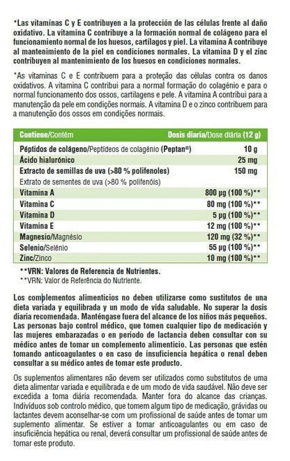 Vitanatur - Collagen Antiox (1), Complemento Alimenticio con Colágeno, Vitaminas A, C, D y E, Magnesio, Zinc y Selenio, con Acción Antioxidante (1), Nutrición de Cartílagos Huesos y Piel (1) - 360 g