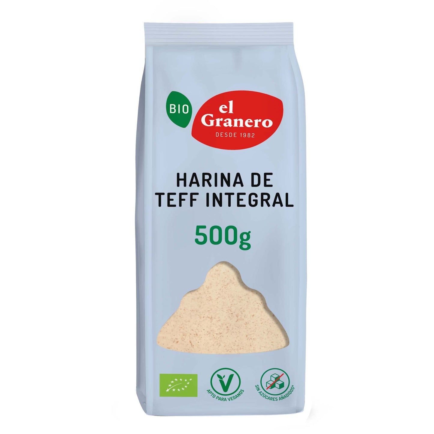 El Granero Integral - Harina de Teff Integral BIO - 500 g - Rica en Nutrientes - Mejora la Digestión - Ayuda a la Pérdida de Peso y a la Recuperación Muscular - Apta para Veganos