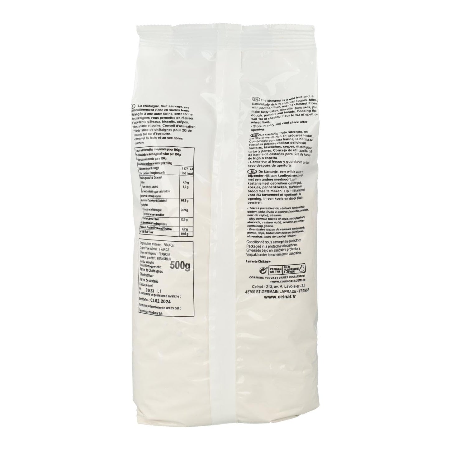 HARINA CASTAÑA 500GR. CELNAT