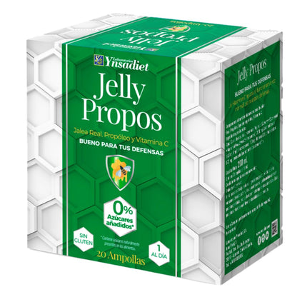 JELLY PROPOS Jalea Real con Propóleo, Echinácea, Saúco, Pelargonio y Vitamina C (20 ampollas)