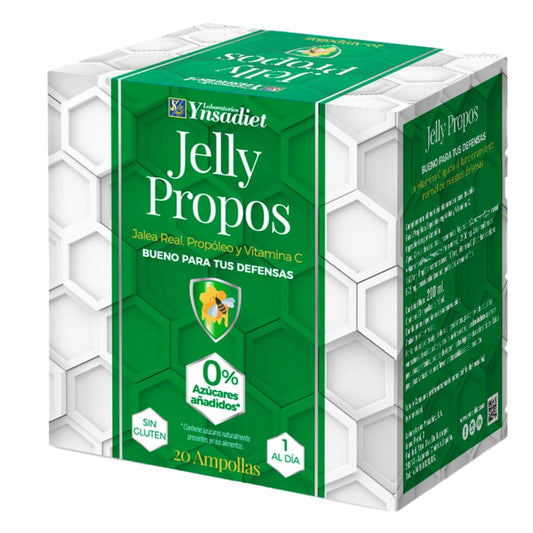JELLY PROPOS Jalea Real con Propóleo, Echinácea, Saúco, Pelargonio y Vitamina C (20 ampollas)