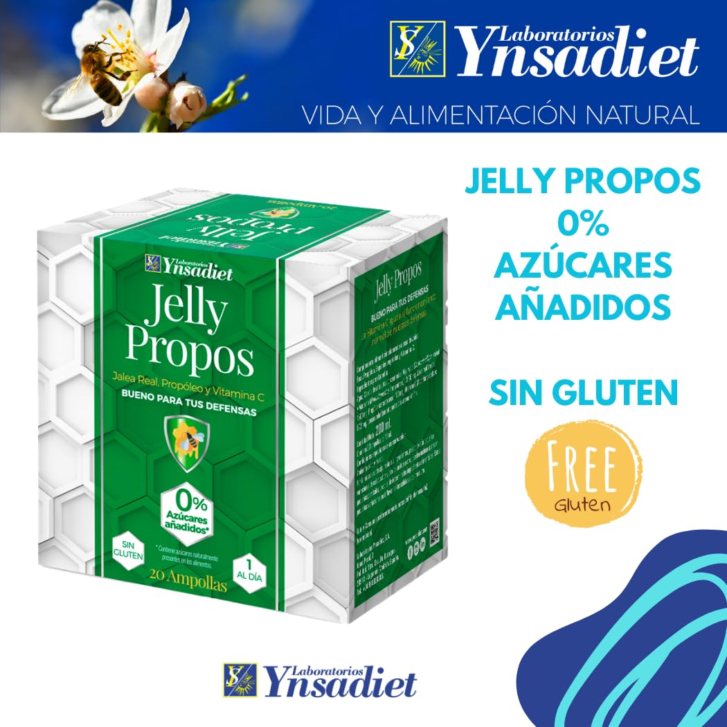 JELLY PROPOS Jalea Real con Propóleo, Echinácea, Saúco, Pelargonio y Vitamina C (20 ampollas)