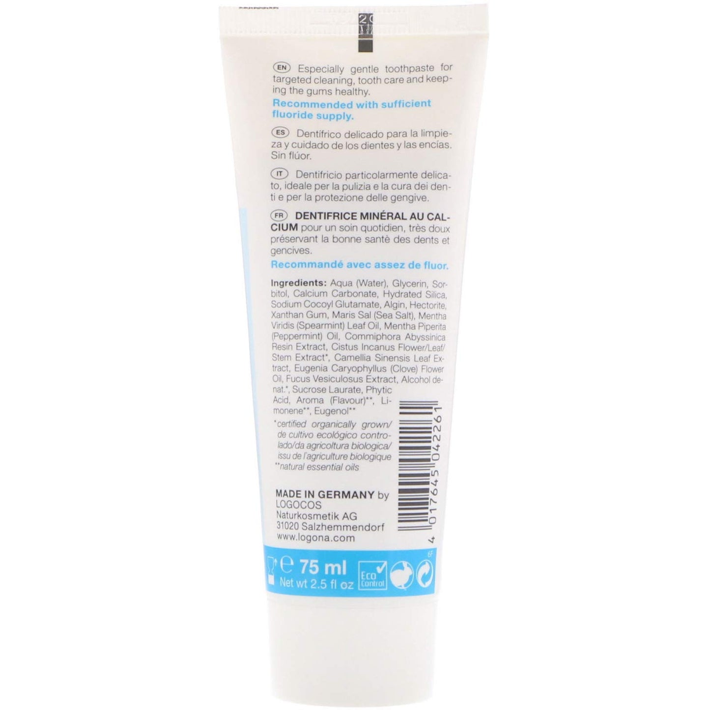 Logona Dentifrico Mineral 75 ml 500 g