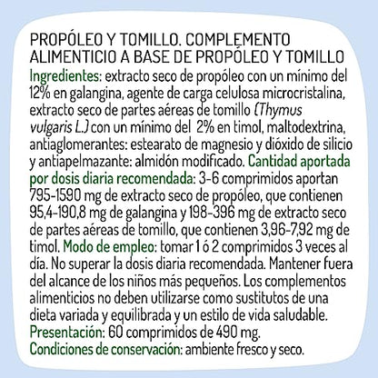 El Granero Integral - Propóleo con Tomillo - 60 Cápsulas - Elaborado con Extractos Secos de Propóleo y Tomillo - Alto Contenido en Vitaminas - Ayuda a Reforzar el Sistema Inmune