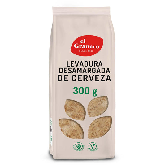 El Granero Integral - Levadura de Cerveza Desamargada - 300 g - Rica en Vitaminas, Minerales y Aminoácidos - Ideal para el Cuidado de la Piel - Propiedades Probióticas - Apta para Veganos