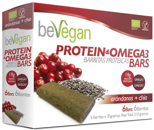 beVegan Protein Bars Arándanos y Chía - 220 gr