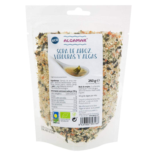 ALGAMAR Sopa DE ARROZ, Verduras Y Algas 250 G, No aplicable