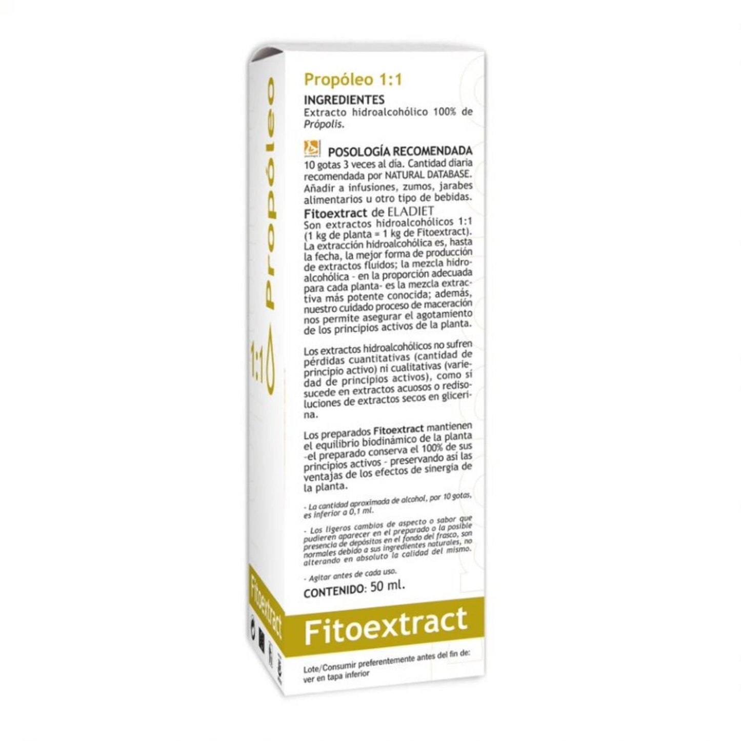 Fitoextract de Própolis - 50 ml - Favorece la Suavidad de Garganta - Contribuye a Mantener el Sistema Inmunitario en Buen Estado - Elaborado 100% con Própolis - Eladiet