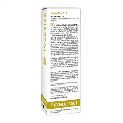Fitoextract de Própolis - 50 ml - Favorece la Suavidad de Garganta - Contribuye a Mantener el Sistema Inmunitario en Buen Estado - Elaborado 100% con Própolis - Eladiet