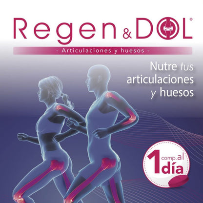 Complemento Alimenticio Regendol UC-II - 30 Comprimidos - Contribuye al Mantenimiento de Huesos y Articulaciones - Favorece la Formación del Colágeno - Rico en Vitaminas C, D y K2 - Eladiet