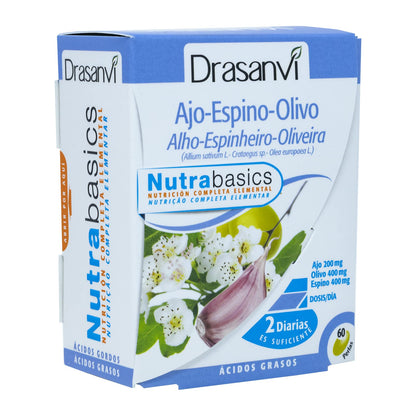 Drasanvi Ajo Espino Olivo 500mg 60 Perlas Nutrabasicos, 60 Unidad