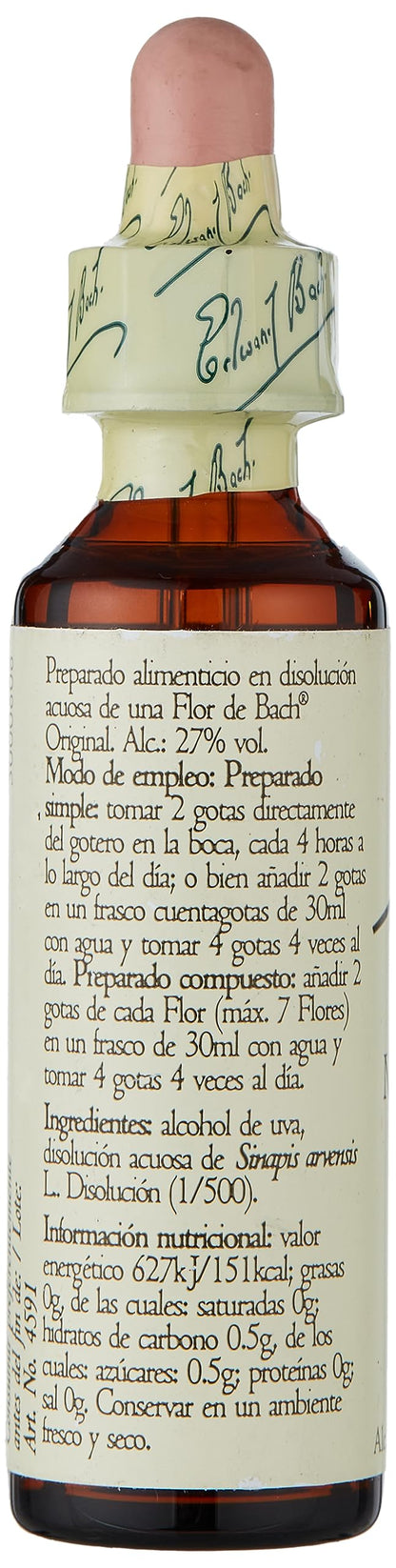 BACH FLORES DE BACH MUSTARD 20ml - Frasco de cristal de 20 ml con gotero