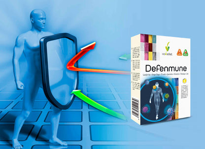 Novadiet - DEFENMUNE Cápsulas con Lactoferrina, Hongo Chaga, Té Verde, Quercetina, Fermentos, Vitaminas y Zinc - Refuerzo Inmunológico - Protección Celular y Organismo - 30 Cápsulas Vegetales