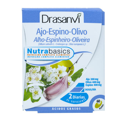 Drasanvi Ajo Espino Olivo 500mg 60 Perlas Nutrabasicos, 60 Unidad