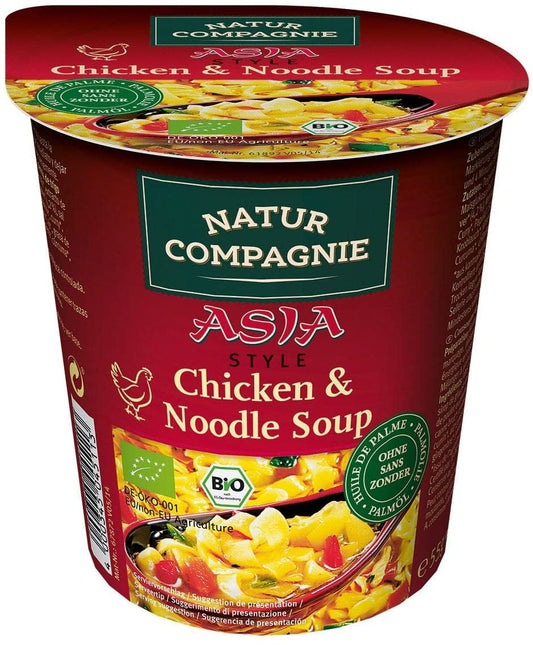 SOPA INSTANTANEA ASIA NOODLES CON POLLO BIO NATUR COMPAGNIE 55 grs X 3 UNIDADES