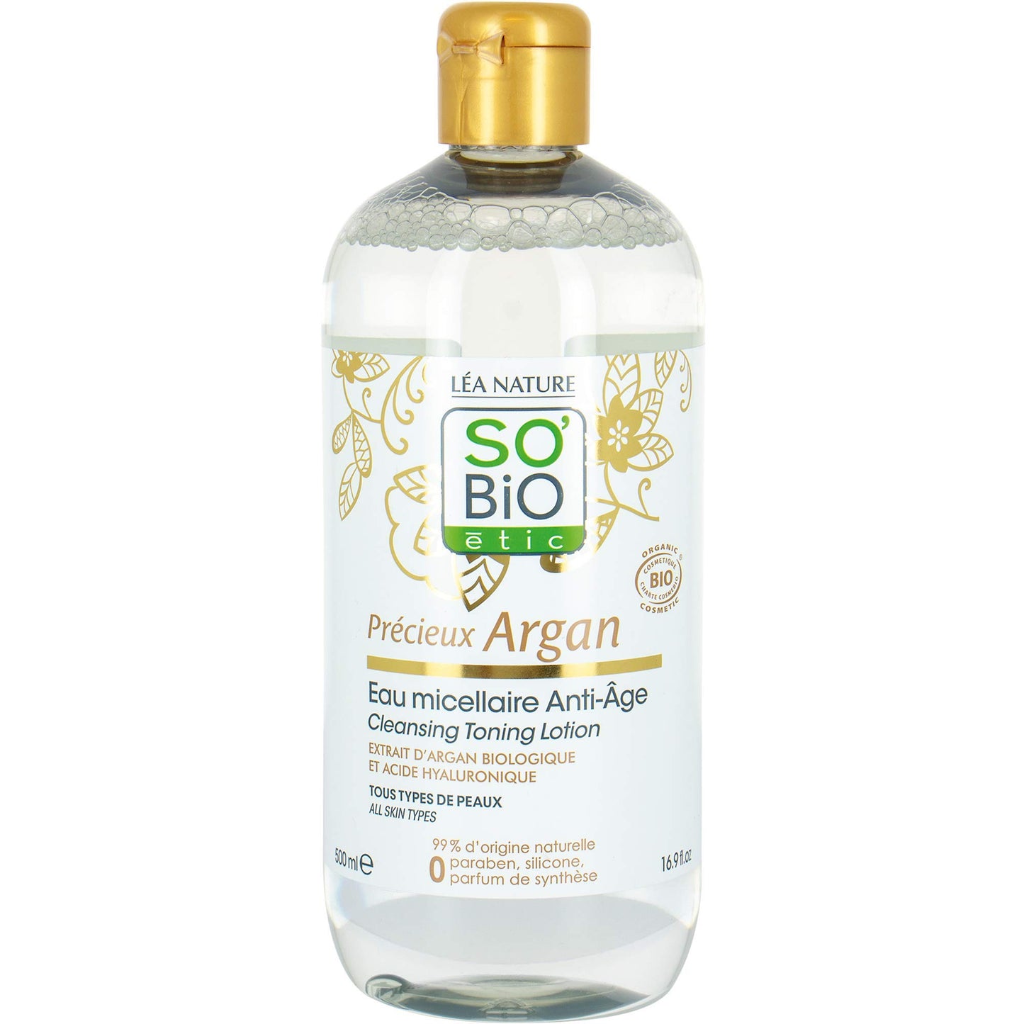 SO'BiO ETIC Precious argán micelar Anti-Edad, 500 ml