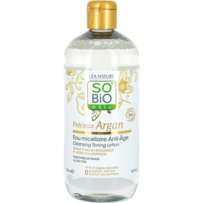 SO'BiO ETIC Precious argán micelar Anti-Edad, 500 ml