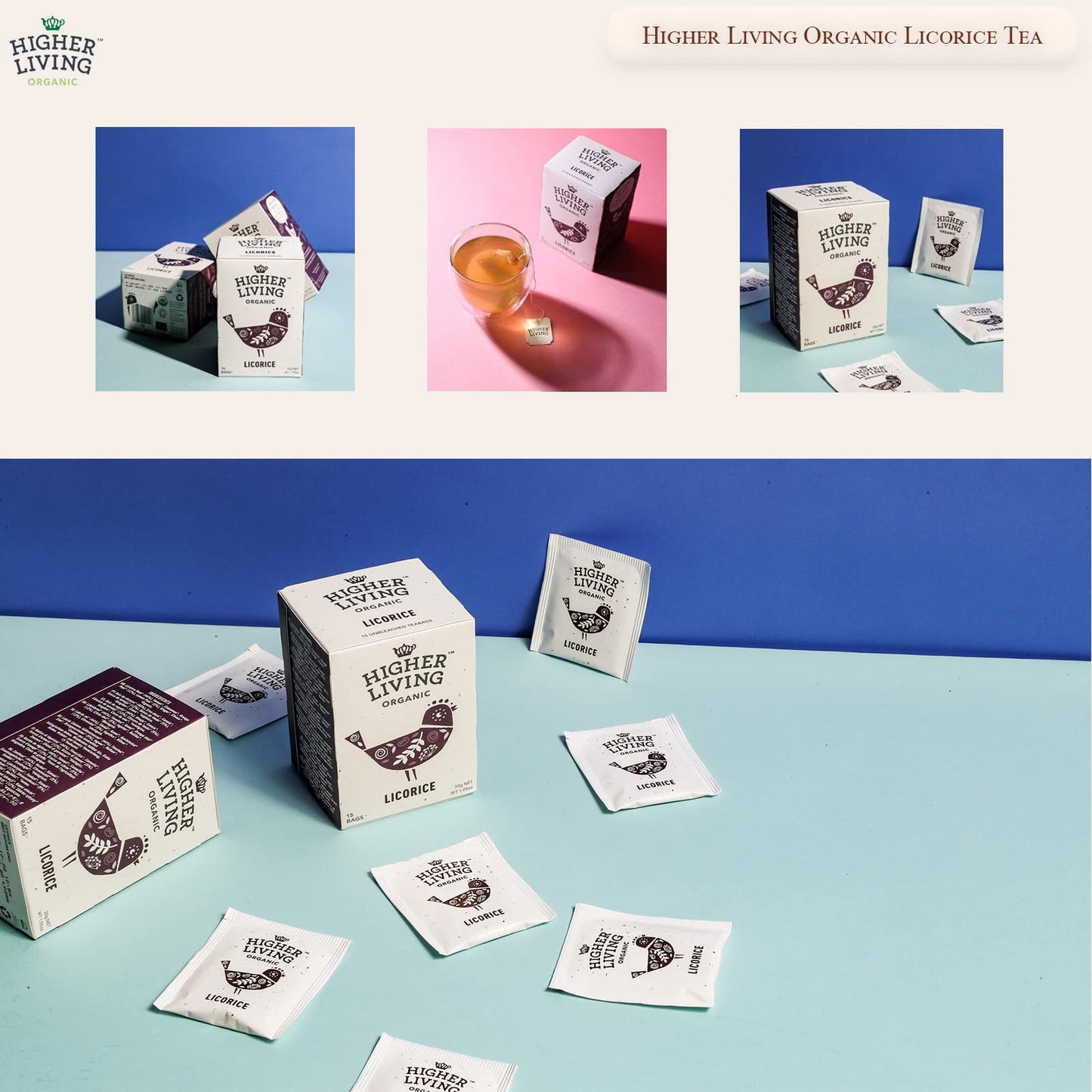 Higher Living Infusión de Regaliz, 15 Bolsitas (Bio)