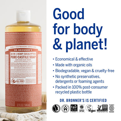 Dr. Bronner's - Pure Castile Liquid Soap Eucalyptus 945 ml