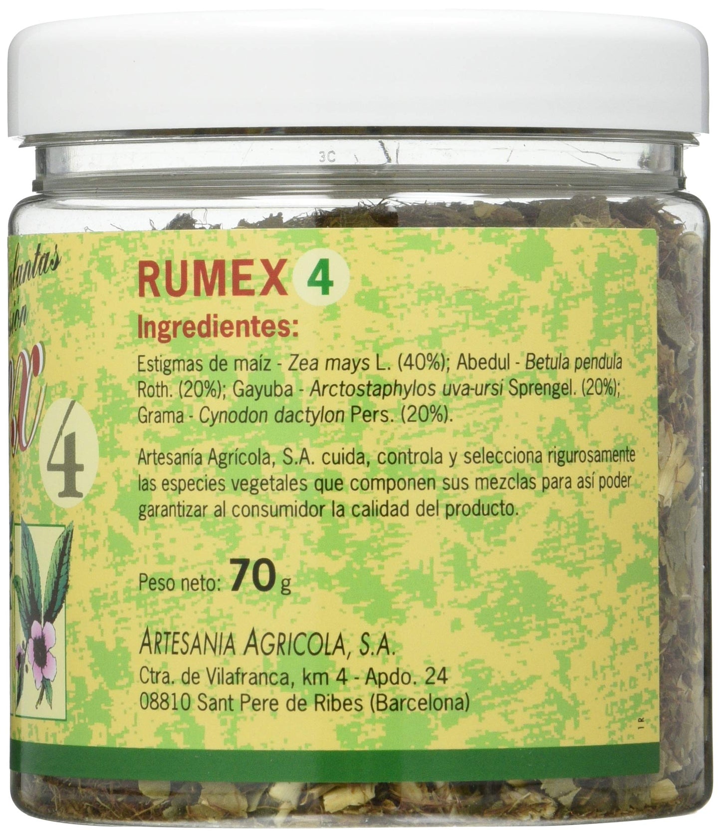 ARTESANIA AGRICOLA RUMEX 4 Diurético 70 gr