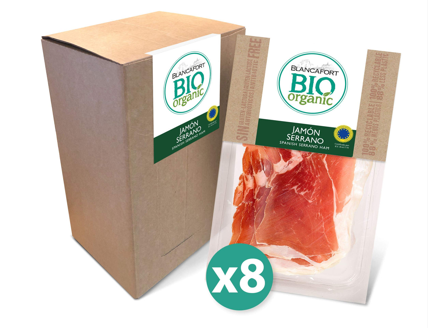 JAMON CURADO LONCHAS S/G 80GR* 80 GR