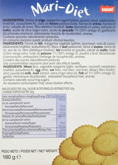 Sanavi - Sanavi Mari-Diet Galletas Sin Azucares - 180g