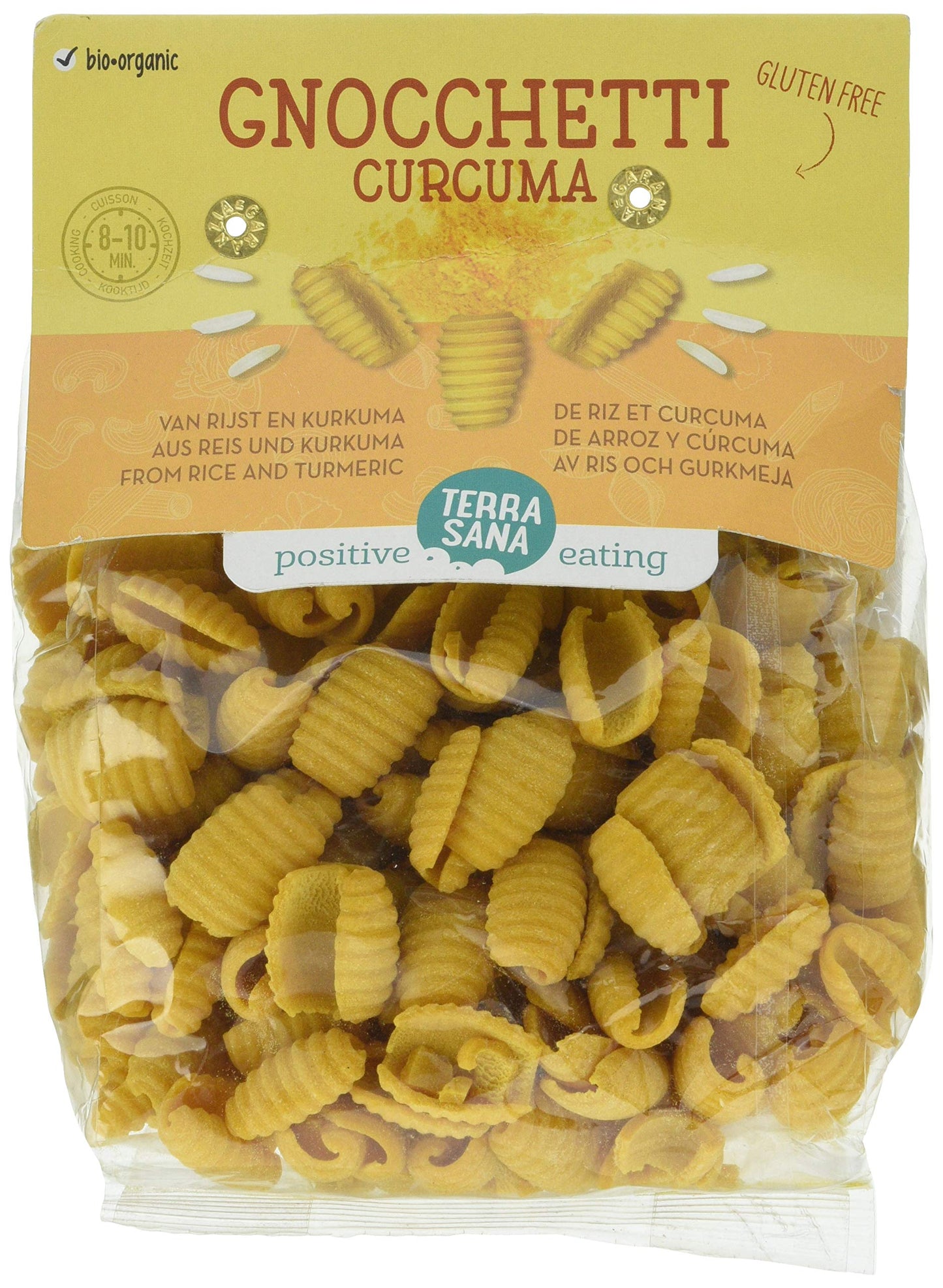 Terrasana Gnocchetti Curcuma De Arroz Y Curcuma, Glutenfree 250 G 250 ml