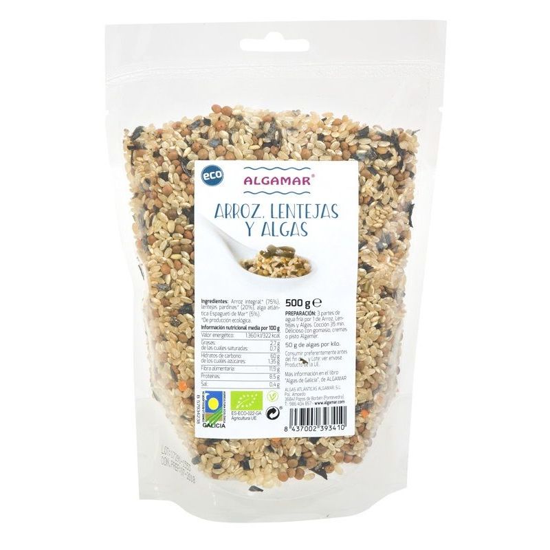 Arroz, Lentejas y Algas 500 G Eco