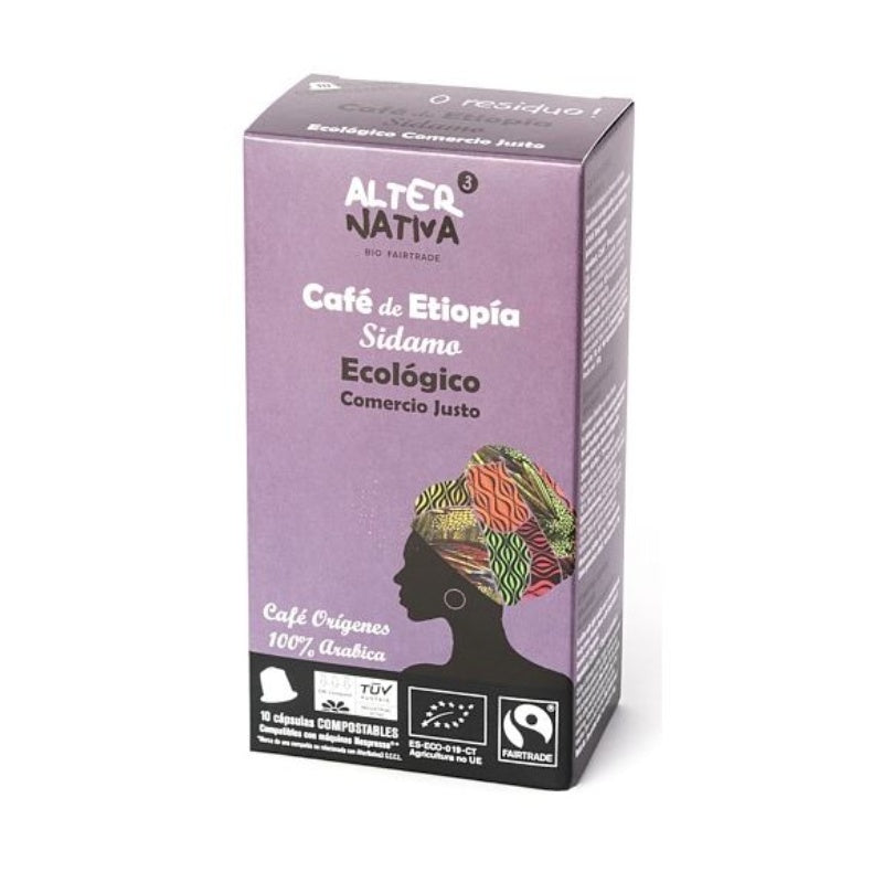 Café Etiopía Sidamo Bio-Ft. 10Uds 5G Cápsulas
