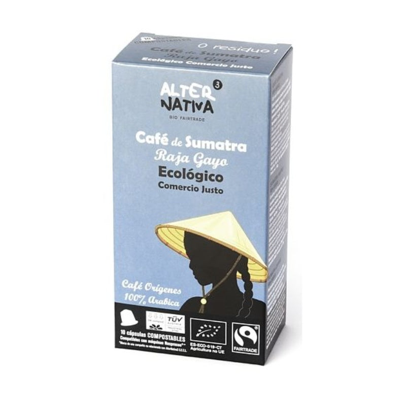 Café Sumatra Raja Gayo Bio-Ft. 10Uds 5G Cápsulas