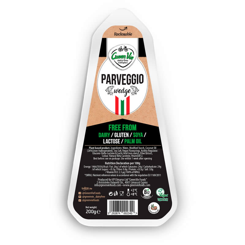 Queso Vegano Parveggio Bloque 300 gramos
