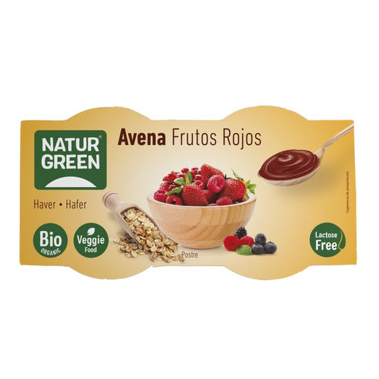 Postre de Avena Frutos Rojos