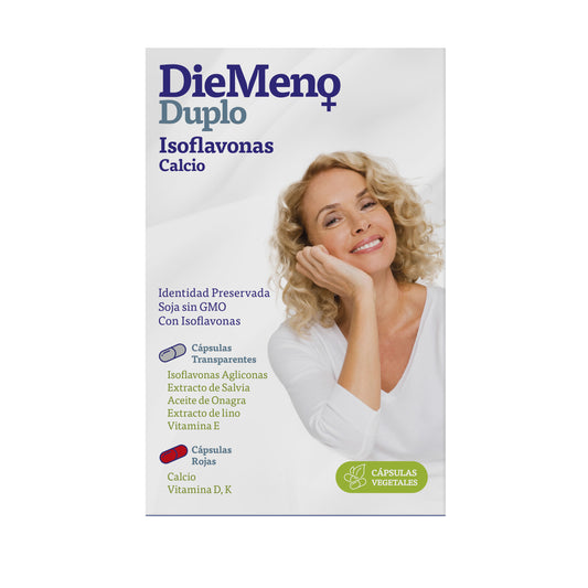 Diemeno Duplo - Cápsulas entéricas Ricas en Isoflavonas, con Calcio