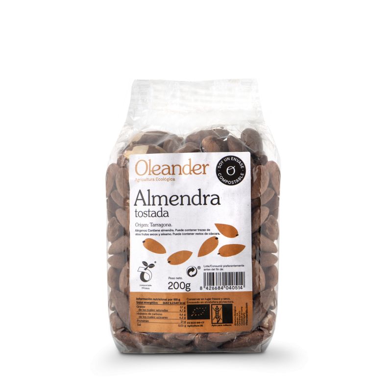 Almendra Tostada Piel 200G