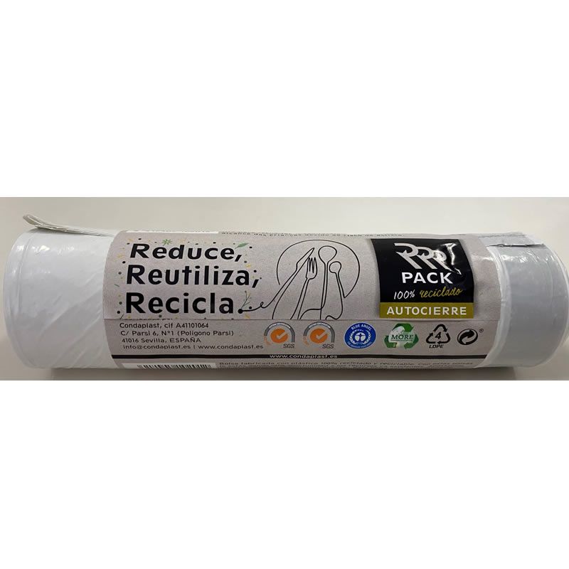 Bolsa Basura Reciclada Ar. Blanca 20L - 20Uds