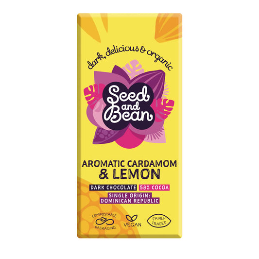 Chocolate Negro 58% con Cardamomo y Limòn