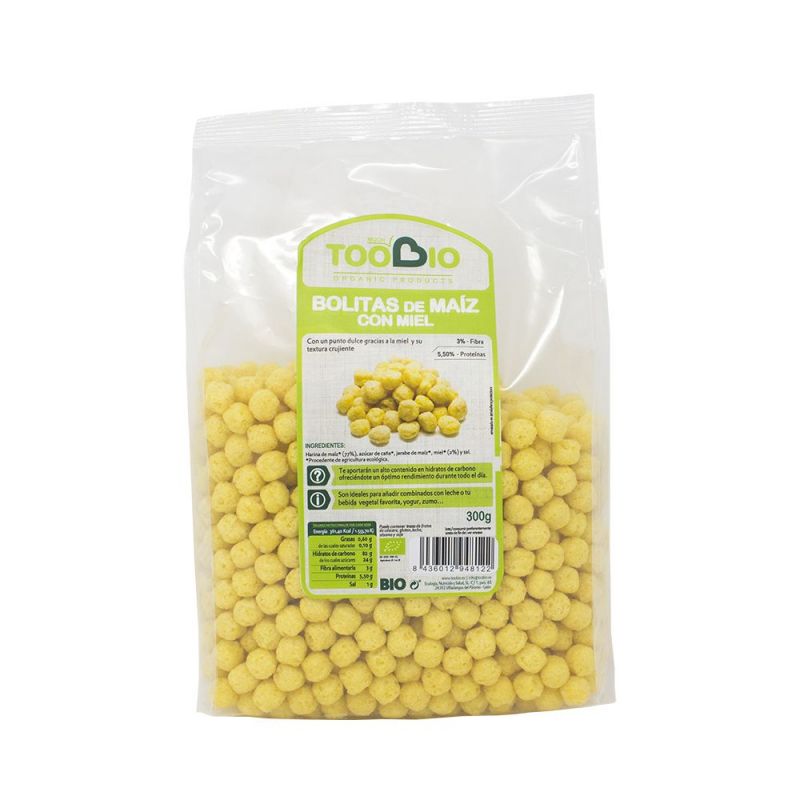 Bolitas Maiz Miel Bio 300G Toobio