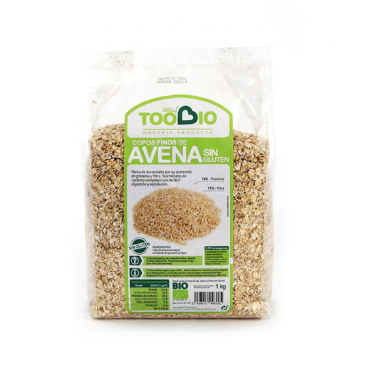 Copos Avena Fino sin Gluten Bio 1Kg Too Bio