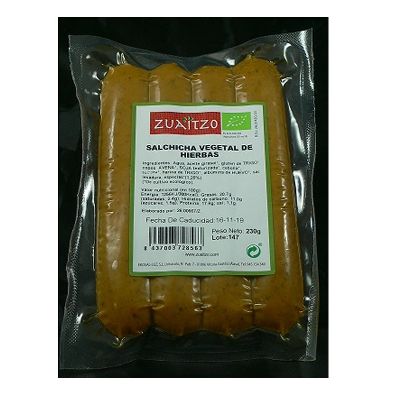 Salchicha Vegetal de Hierbas