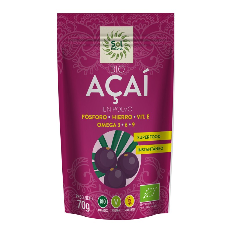 Acai en polvo Bio 70g Sol Natural