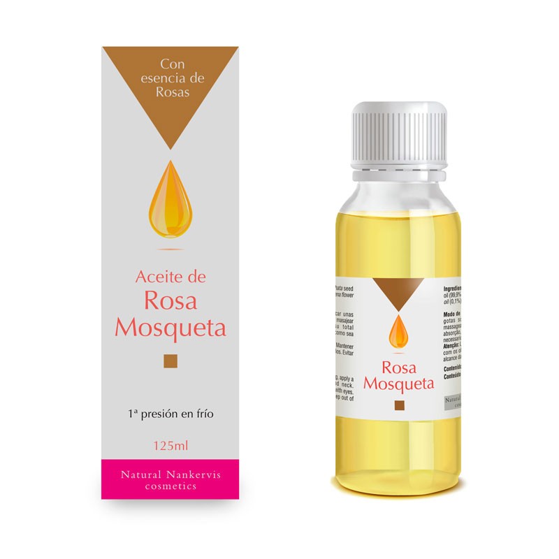 Aceite de rosa mosqueta con esencia de rosa 125ml Natural Nankervis Cosmetics